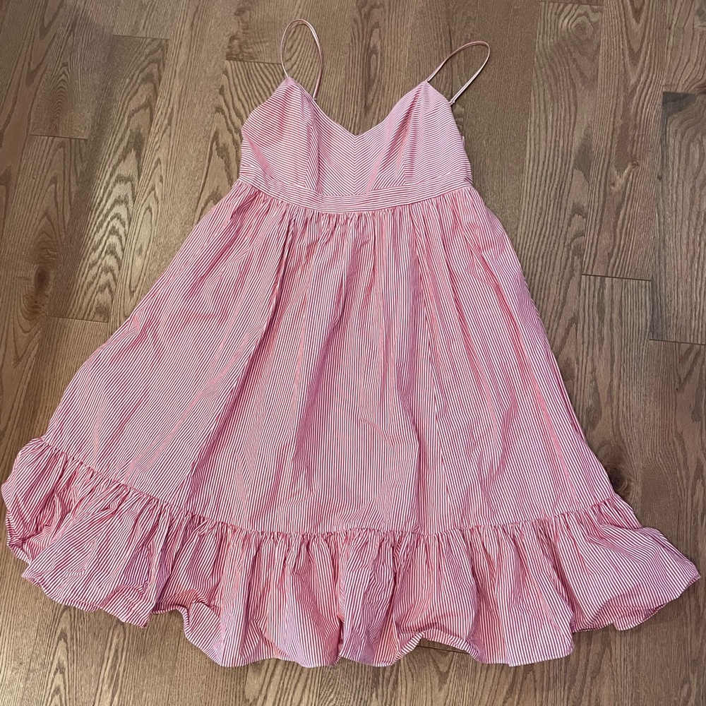 J.Crew Red and White Striped Midi Dress (worn by Pippa Middleton)